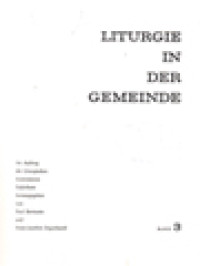 Liturgie In Der Gemeinde III / Paul Bormann, Hans-Joachim Degenhardt (Herausgegeben)