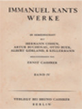 Immanuel Kants Werke IX: Briefe Von Und An Kant, Erster Teil: 1749-1789