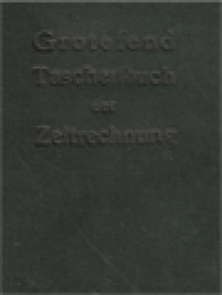 Taschenbuch Der Zeitrechnung Des Deutschen Mittelalters Und Der Neuzeit