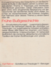Image of Schriften Zur Theologie XI: Fruhe Bussgeschichte In Einzeluntersuchungen