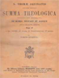 Summa Theologica Diligenter Emendata De Rubeis, Billuart Et Aliorum Notis Selectis Ornata, Pars 3a, A Qu. LXIII. Ad Finem, Et Supplementum 3ae Partis. (V)