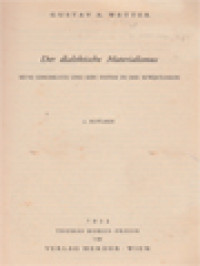 Image of Der Dialektische Materialismus: Seine Geschichte Und Sein System In Der Sowjettunion