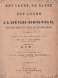 Het Leven, De Daden En Het Lijden Van Z.H. Den Paus-Koning Pius IX, Van Zijne Vroegste Jeugd Tot Op Onze Dagen