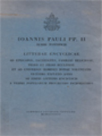 Litterae Encyclicae Ad Episcopos, Sacerdotes, Familias Religiosas, Filios Et Filias Ecclesiae Et Ad Universos Homines Bonae Voluntatis Vicesimo Expleto Anno Ab Editis Litteris Encyclis A Verbis Populorum Progressio Incipientibus