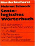 Soziologisches Wörterbuch: 535 Alphabetisch Angeordnete Stichwörter