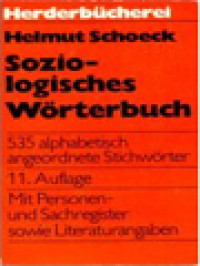 Image of Soziologisches Wörterbuch: 535 Alphabetisch Angeordnete Stichwörter