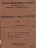 Koloniale Volkenkunde: Eerste Stuk - Omgang Met Inlanders