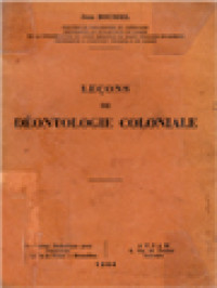 Leçons De Déontologie Coloniale