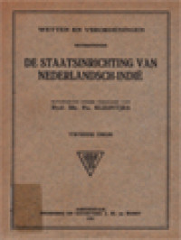 De Staatsinrichting Van Nederlandsch-Indië