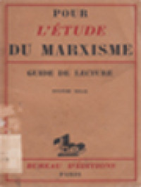 Image of Pour l'Étude Du Marxisme: Guide De Lecture