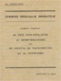 Synopsis Theologiae Dogmaticae I:  De Vera Religione, De Ecclesia, De Hontibus Theologicis