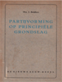 Partijvorming Op Principiele Grondslag