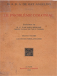 Le Problème Colonial II: Les Indes-Nederlandaises