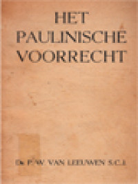 Image of Het Paulinische Voorrecht