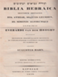 Image of Biblia Hebraica: Ios. Athiae, Ioannis Leusden, Io. Simonis Aliorumque