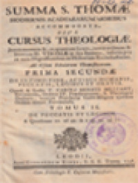 Image of Cursus Theologiae, Prima Secundae (De Ultimo Fine, Actibus Humanis, Peccatis, Legibus Et Gratia) - Tomus II. De Peccatis Et Legibus