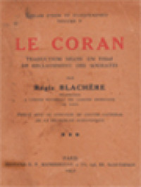 Le Coran: Islam D'hier Et D'aujourd'hui V