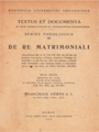 De Re Matrimoniali