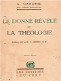 Le Donné Révélé Et La Théologie