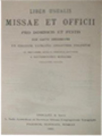 Image of Liber Usualis Missæ Et Officii: Pro Dominicis Et Festis Cum Cantu Gregoriano