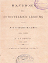 Image of Handboek Der Christelijke Leering Voor Nederlandsch-Indië