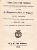 Verklaring Der Psalmen: Volgens De Orde Des Romeinschen Breviers