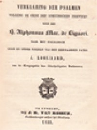 Verklaring Der Psalmen: Volgens De Orde Des Romeinschen Breviers