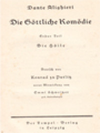 Die Göttliche Komödie I: Die Hölle (Italienisch Und Deutsch)