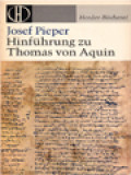 Hinführung Zu Thomas Von Aquin