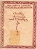 Goethe, Hermann Und Dorothea