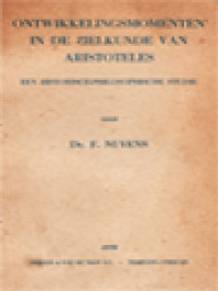 Image of Ontwikkelingsmomenten In De Zielkunde Van Aristoteles: Een Historisch-Philosophische Studie
