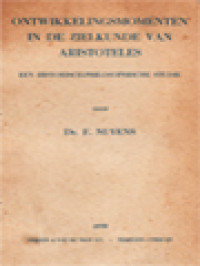 Ontwikkelingsmomenten In De Zielkunde Van Aristoteles: Een Historisch-Philosophische Studie