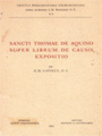Image of Sancti Thomae De Aquino Super Librum De Causis Expositio