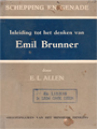 Image of Inleiding Tot Het Denken Van Emil Brunner