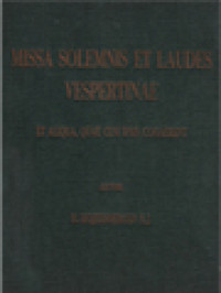 Image of Missa Solemnis Et Laudes Vespertinae Et Aliqua, Quae Cum Ipsis Cohaerent
