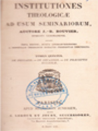 Image of Institutiones Theologicae Ad Usum Seminariorum V: De Peccatis, De Decalogo, De Praeceptis Ecclesiae