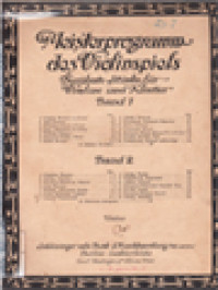 Meisterprogramm Des Violinspiels: Berühmte Stücke Für Violine Und Klavier, Band 1,2