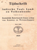 Tijdschrift Voor Indische Taal-, Land- En Volkenkunde (LXIX) 1-4