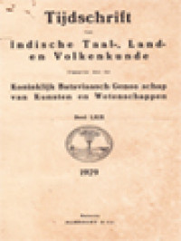 Tijdschrift Voor Indische Taal-, Land- En Volkenkunde (LXIX) 1-4