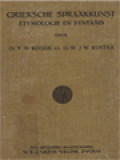 Grieksche Spraakkunst Etymologie En Syntaxis