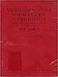Image of Vormleer Voor Homerus En Herodotus: Met Woordenlijsten