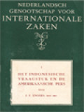 Nederlandsch Genootschap Voor Internationale Zaken I: Het Indonesische Vraagstuk En De Amerikaansche Pers