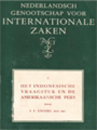 Image of Nederlandsch Genootschap Voor Internationale Zaken I: Het Indonesische Vraagstuk En De Amerikaansche Pers