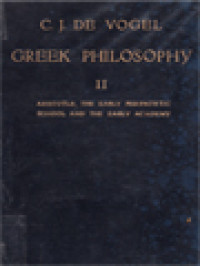 Greek Philosophy II: Aristotle, The Early Peripatetic School And The Early Academy