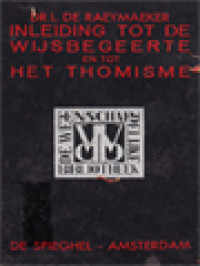 Inleiding Tot De Wijsbegeerte En Tot Het Thomisme