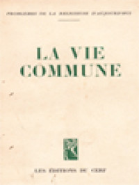 Image of La Vie Commune: Problemes De La Religieuse D'aujourd'hui