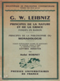 Principes De La Nature Et De La Grace Fondés En Raison: Principes De La Philosophie Ou Monadologie