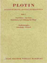 Image of Plotin: Ausgewahlte Einzelchriften (Heft 1: Die Schriften 1, 9 Und 11 Der Chronologischen Reihenfolge)