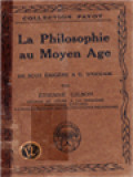 La Philosophie Au Moyen Age De Scot Érigène A G. D'Occam