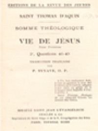 Vie De Jésus III: 3a, Questions 46-49